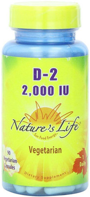 Nature's Life Vitamin D-2 - 2000 IU - 90 Vegetarian Capsules(90 No)