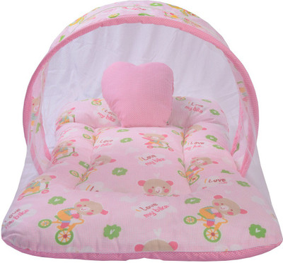 RBC RIYA R pnklmbsesbed baby mosquito net bed crib(Fabric, Pink)