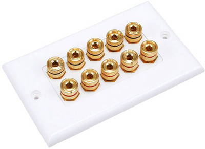 MX 8 SOCKET BANANA PLUG BINDING POST FEMALE Speaker Cable WALL PLATE FACEPLATE (114 X 70 mm) Dock(White)
MX 8 SOCKET BANANA PLUG BINDING POST FEMALE Speaker Cable WALL PLATE FACEPLATE (114 X 70 mm) Dock(White)
