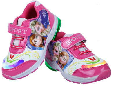 LNG Lifestyle Girls Velcro Dancing Shoes(Pink