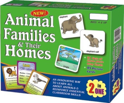 THE KIDS ZONE Creative Educational Aids 1016 Animal Families and Their Homes (2 in 1)(Multicolor)
THE KIDS ZONE Creative Educational Aids 1016 Animal Families and Their Homes (2 in 1)(Multicolor)