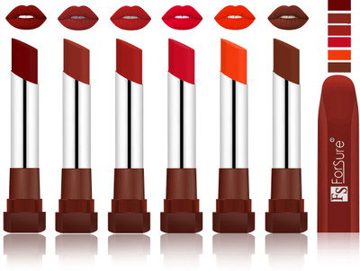 Forsure Dark Maroon, Chocolate, Brown, Red, Nude, Wine VELVET MATTE LIPSTICK(Dark Maroon, Chocolate, Brown, Red, Nude, Wine)