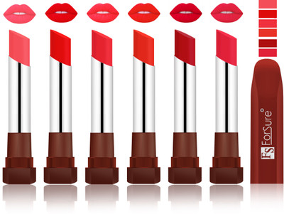 Forsure Peach, Romantic Red, Peach, Beach Nude, Bright Red, Baby Pink VELVET MATTE LIPSTICK(Peach, Romantic Red, Peach, Beach Nude, Bright Red, Baby Pink)
Forsure Peach, Romantic Red, Peach, Beach Nude, Bright Red, Baby Pink VELVET MATTE LIPSTICK(Peach, Romantic Red, Peach, Beach Nude, Bright Red, Baby Pink)