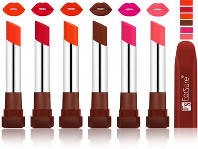 Forsure Nude, Red, Nude, Wine, Rose Pink, Peach VELVET MATTE LIPSTICK(Nude, Red, Nude, Wine, Rose Pink, Peach)