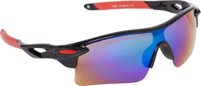 Vast 7 Layer Anti Glare Wrap Around All Sports And Cricket Goggles(Black)