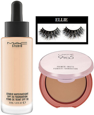 Ellie Eyelashes, Mac Studio Waterweight Foundation, Lakme 9to5 Primer Matte Powder Foundation(Set of 3)
Ellie Eyelashes, Mac Studio Waterweight Foundation, Lakme 9to5 Primer Matte Powder Foundation(Set of 3)