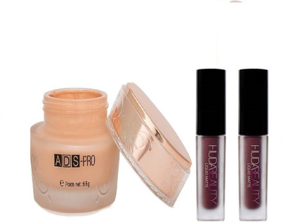 Ads pro Luminous silk foundation with two pink Lipgloss(Set of 2)