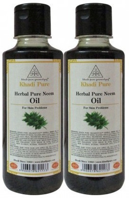 Khadi Pure Herbal Pure Neem 420ml Hair Oil(420 ml)