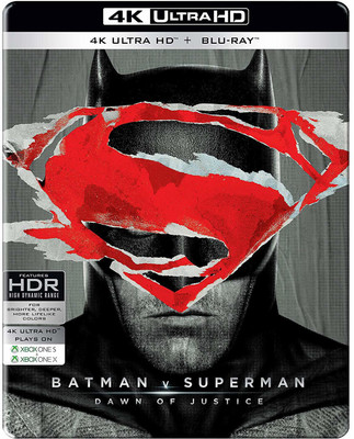 Batman V Superman: Dawn of Justice (Steelbook) (4K UHD & HD) (2-Disc)(4K(UHD) Blu-ray English)
Batman V Superman: Dawn of Justice (Steelbook) (4K UHD & HD) (2-Disc)(4K(UHD) Blu-ray English)