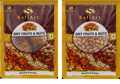 Soft Art 100% Natural Premium Nuts and Dry Fruit Combo 900 grams - Figs (Anjeer) - 450 gms , With Shell Pistachios (With Shell Pista) - 450 gram Figs, Pistachios(450 g, Vacuum Pack)
Soft Art 100% Natural Premium Nuts and Dry Fruit Combo 900 grams - Figs (Anjeer) - 450 gms , With Shell Pistachios (With Shell Pista) - 450 gram Figs, Pistachios(450 g, Vacuum Pack)