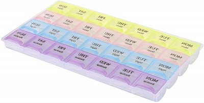 Easypro 28 Days 7 days 28 Days 4 Weeks for 7 Days Pill Medicine Box Organizer for Vitamins Tablets Pill Box Pill Box(Multicolor)
Easypro 28 Days 7 days 28 Days 4 Weeks for 7 Days Pill Medicine Box Organizer for Vitamins Tablets Pill Box Pill Box(Multicolor)
