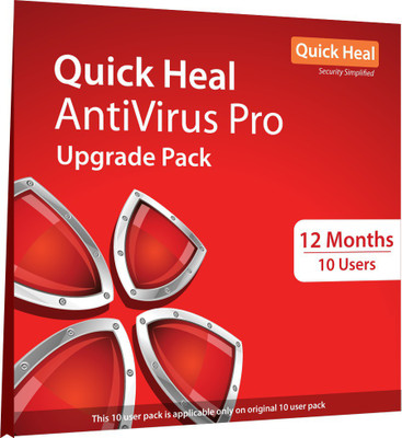 Quick Heal Anti-virus 10 User 1 Year(CD/DVD)