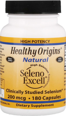 Healthy Origins Seleno Excell 200 mcg 180 Capsules(180 No)