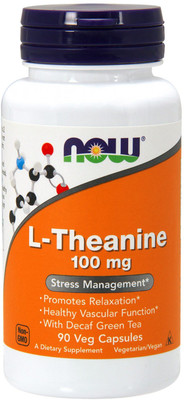Now Foods L-Theanine 100 mg 90 Veg Capsules(90 No)