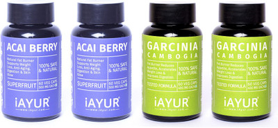 iAYUR Garcinia Cambogia 400 Mg 60 Veg Caps & Acai Berry 500 Mg 60 Veg Caps(240 No)
iAYUR Garcinia Cambogia 400 Mg 60 Veg Caps & Acai Berry 500 Mg 60 Veg Caps(240 No)