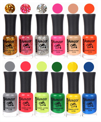 Avnoor Trendy Color Gel Nail Polish Combo Set No 162 Multicolor(Pack of 12)
Avnoor Trendy Color Gel Nail Polish Combo Set No 162 Multicolor(Pack of 12)