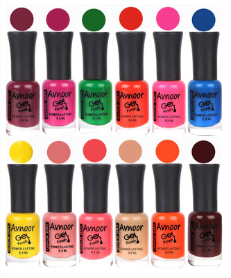 Avnoor Trendy Color Gel Nail Polish Combo Set No 526 Multicolor(Pack of 12)
Avnoor Trendy Color Gel Nail Polish Combo Set No 526 Multicolor(Pack of 12)