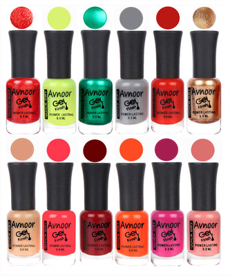 Avnoor Trendy Color Gel Nail Polish Combo Set No 585 Multicolor(Pack of 12)
Avnoor Trendy Color Gel Nail Polish Combo Set No 585 Multicolor(Pack of 12)