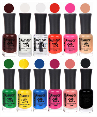 Avnoor Trendy Color Gel Nail Polish Combo Set No 607 Multicolor(Pack of 12)
Avnoor Trendy Color Gel Nail Polish Combo Set No 607 Multicolor(Pack of 12)