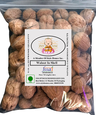 Spicy Monk Jumbo California Walnuts in Shell 0.50 kg (500 gms), Akhrot Rich in Omega-3 Walnuts(500 g, Pouch)
Spicy Monk Jumbo California Walnuts in Shell 0.50 kg (500 gms), Akhrot Rich in Omega-3 Walnuts(500 g, Pouch)
