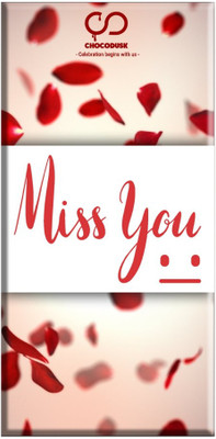 Chocodusk Miss You (white) Chocolate Bar, 85 gram Bars(85 g)