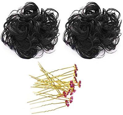 GaDinStylo Set of 2 New Fashion Black Rubber Juda and 12 Stylish Hair Juda Pin Hair Accessories Hair Accessory Set(Black)
GaDinStylo Set of 2 New Fashion Black Rubber Juda and 12 Stylish Hair Juda Pin Hair Accessories Hair Accessory Set(Black)