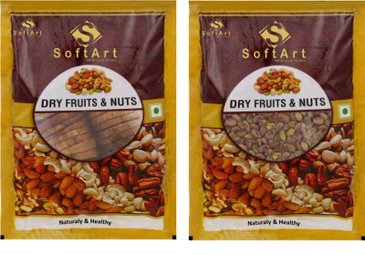 Soft Art 100% Natural Premium Nuts and Dry Fruit Combo 500 grams - Figs (Anjeer) - 250 gms , Pistachio (Pista) - 250 gram Figs, Pistachios(250 g, Vacuum Pack)
Soft Art 100% Natural Premium Nuts and Dry Fruit Combo 500 grams - Figs (Anjeer) - 250 gms , Pistachio (Pista) - 250 gram Figs, Pistachios(250 g, Vacuum Pack)