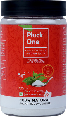 Pluck One Stevia Premium Blend - (200 gms/400 tsp) - 100% Natural Sweetener with Prebiotic | Zero Calorie | Sugar Substitute | Diabetic friendly Sugar Free | Stevia + Inulin (Chicory Root) | Superior Purity Sweetener(200 g)
Pluck One Stevia Premium Blend - (200 gms/400 tsp) - 100% Natural Sweetener with Prebiotic | Zero Calorie | Sugar Substitute | Diabetic friendly Sugar Free | Stevia + Inulin (Chicory Root) | Superior Purity Sweetener(200 g)
