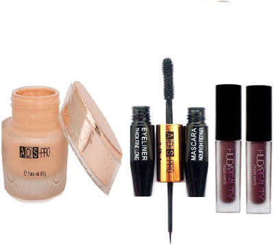 Ads pro Luminous silk foundation with eyeliner mascara and two pink Lip gloss(Set of 3)
Ads pro Luminous silk foundation with eyeliner mascara and two pink Lip gloss(Set of 3)