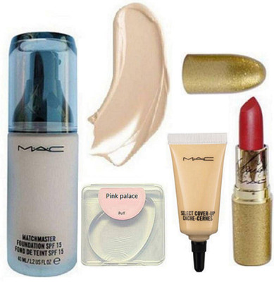 pink palace Silicon puff, Mac Mariah carry Lipstick, Selct Cover up Concealer, match Master fond De Tent FOundation(Set of 4)
pink palace Silicon puff, Mac Mariah carry Lipstick, Selct Cover up Concealer, match Master fond De Tent FOundation(Set of 4)