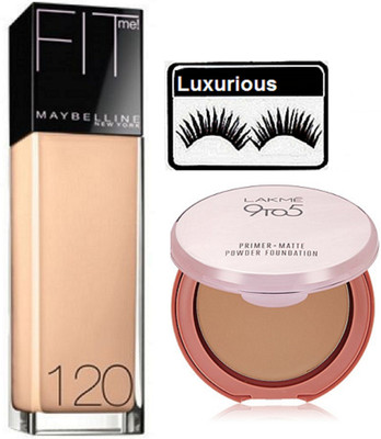 luxurious Eyelashes & May Belline Fit Me Foundation & Lakme 9 to 5 Primer Matte Compact(Set of 3)
luxurious Eyelashes & May Belline Fit Me Foundation & Lakme 9 to 5 Primer Matte Compact(Set of 3)