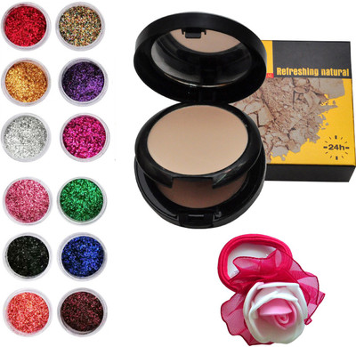 Vozwa Colourful Sparkles Nail Fabulous Art Glitter Powder 12 Pcs, 2 in 1 Compact with Concealer and band(Set of 14) 
Vozwa Colourful Sparkles Nail Fabulous Art Glitter Powder 12 Pcs, 2 in 1 Compact with Concealer and band(Set of 14)