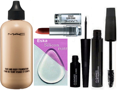 eska Silicon Puff , Face And Body Foundation, Liquid Eyeliner, Haute and Naughty Mascara & Enrich Matte Lipstick(Set of 5)
eska Silicon Puff , Face And Body Foundation, Liquid Eyeliner, Haute and Naughty Mascara & Enrich Matte Lipstick(Set of 5)