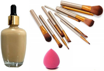 tanvi27 NEW RADIANT FOUNDATION WITH COMPLETE MAKEUP BRUSH SET OF 12 & ANTI BACTERIAL BEAUTY BLENDER(Set of 3)
tanvi27 NEW RADIANT FOUNDATION WITH COMPLETE MAKEUP BRUSH SET OF 12 & ANTI BACTERIAL BEAUTY BLENDER(Set of 3)