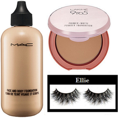 Ellie Eyelashes, Mac Face And Body Foundation, Lakme 9to5 Primer Matte Powder Foundation(Set of 3)
Ellie Eyelashes, Mac Face And Body Foundation, Lakme 9to5 Primer Matte Powder Foundation(Set of 3)