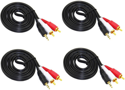Teratech (Pack of 4) Stereo Round 3.5mm Audio Aux RCA Audio Video Cable(Compatible with Mobile, Laptop, Tablet, Mp3, Gaming Device, Black)
Teratech (Pack of 4) Stereo Round 3.5mm Audio Aux RCA Audio Video Cable(Compatible with Mobile, Laptop, Tablet, Mp3, Gaming Device, Black)