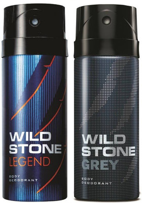 Wild Stone legend ,grey Body Spray - For Men(300 ml, Pack of 2)