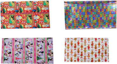 AutoVHPR Pack of 4 Beautiful Designer Series 96 Gift Wrap Paper for Wrapping your Birthday Return and Corporate Gifts mickey Plastic Gift Wrapper(Multicolor)
AutoVHPR Pack of 4 Beautiful Designer Series 96 Gift Wrap Paper for Wrapping your Birthday Return and Corporate Gifts mickey Plastic Gift Wrapper(Multicolor)