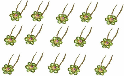 Chooz Designer Studio Hair Accessories Juda Pins for Girls and Women, Wedding Hair Pins, Return Gift for Girls, Gift for Girls and Bridal, Set of 12, Pack of 1 Hair Pin(Green)
Chooz Designer Studio Hair Accessories Juda Pins for Girls and Women, Wedding Hair Pins, Return Gift for Girls, Gift for Girls and Bridal, Set of 12, Pack of 1 Hair Pin(Green)