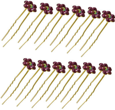 GaDinStylo Metal Crystal Rhinestone Pearl Pink Bridal Hair Juda Pin for Women(Pack of 12) Back Pin(Purple, Gold)
GaDinStylo Metal Crystal Rhinestone Pearl Pink Bridal Hair Juda Pin for Women(Pack of 12) Back Pin(Purple, Gold)