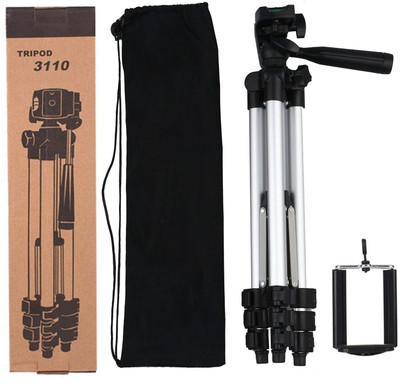 LIFEMUSIC 3110 Portable & Foldable Camera & Mobile Tripod with Mobile Clip Holder Bracket Fully Flexible Mount Cum Tripod Stand with Three-Dimensional Head & Quick Release Plate Tripod(Silver & Black, Supports Up to 1500 g)
LIFEMUSIC 3110 Portable & Foldable Camera & Mobile Tripod with Mobile Clip Holder Bracket Fully Flexible Mount Cum Tripod Stand with Three-Dimensional Head & Quick Release Plate Tripod(Silver & Black, Supports Up to 1500 g)