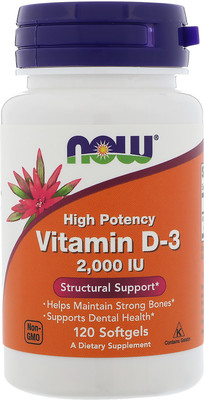 Source Naturals Vitamin D-3 2000 IU 120 Softgels(120 No)