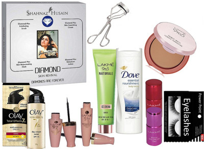 powerpoint Eyelashes, Eyelashes Curler, Dove Essential Nourishment Body Lotion, Olay Cream, shahnaz Husain Facial Kit, Lakme Nail Paint (pack of 2 ), 9to5 Compact, Eyeliner & Mascara, CC Cream,(Set of 11)
powerpoint Eyelashes, Eyelashes Curler, Dove Essential Nourishment Body Lotion, Olay Cream, shahnaz Husain Facial Kit, Lakme Nail Paint (pack of 2 ), 9to5 Compact, Eyeliner & Mascara, CC Cream,(Set of 11)