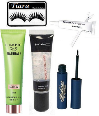 TIARA Eyelashes , Natural CC cream , Mattiyfing Base Primer , Eyeliner , eyelashes Glue(Set of 5)
TIARA Eyelashes , Natural CC cream , Mattiyfing Base Primer , Eyeliner , eyelashes Glue(Set of 5)