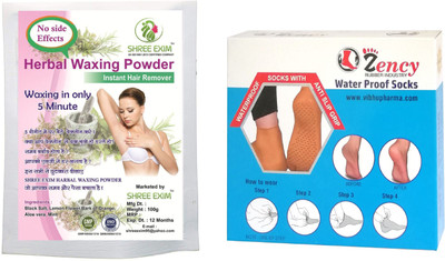 SHREE EXIM HERBAL WAXING POWDER (100 g) WITH WATER PROOF RUBBER SOCKS FOR WOMEN(Set of 2)
SHREE EXIM HERBAL WAXING POWDER (100 g) WITH WATER PROOF RUBBER SOCKS FOR WOMEN(Set of 2)
