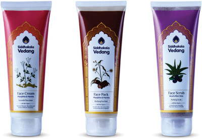 Siddhakala Vedang Combo Of Face Cream, Face Pack & Face Scrub(Set of 3)