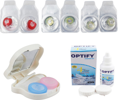 Optify Combo Pack Monthly Color Contact Lens With Travel Kit Monthly Contact Lens(1, Red-Green-Green, Pack of 3)
Optify Combo Pack Monthly Color Contact Lens With Travel Kit Monthly Contact Lens(1, Red-Green-Green, Pack of 3)