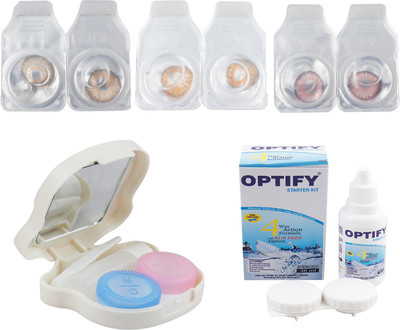 Optify Combo Pack Monthly Color Contact Lens With Travel Kit Monthly Contact Lens(1, Brown-Honey-Pink, Pack of 3)
Optify Combo Pack Monthly Color Contact Lens With Travel Kit Monthly Contact Lens(1, Brown-Honey-Pink, Pack of 3)