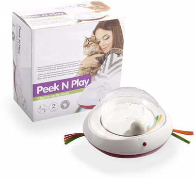 SRI Pawise Interactive Cat PEEK-N-Play Toy Set Plastic Tough Toy For Cat