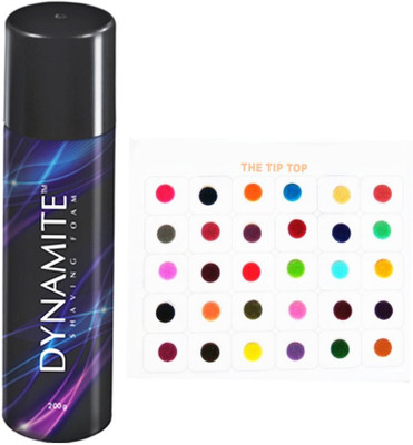 THE TIP TOP LADY FASHION FANCY BINDI & DYNAMITE SHAVING FOAM(Set of 2)